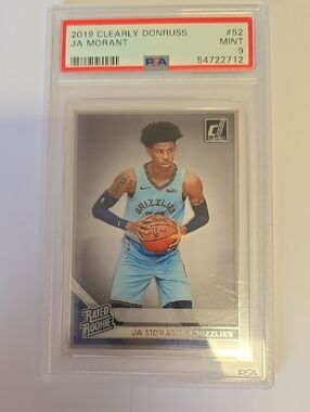 2019 Clearly Donruss Ja Morant Rookie Card PSA 9 - Light Blue Grizzlies